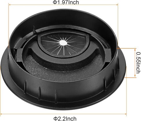 غطاء فتحة كابل مكتب YOKIVE، سلك من سبائك الزنك رائع للمكتب والمنزل والاستخدام اليومي (50 مم، أسود) in Kuwait