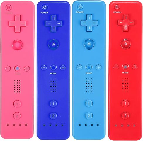 Yosikr Remote Controller for Wii/Wii U, with Silicone Case and Wrist Strap (4 Pack, Green, Yellow, Blue, Red) in Kuwait