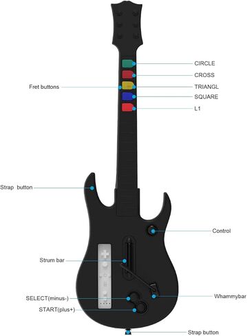 DOYO Guitar Hero، Guitar Hero Wii لألعاب Wii Guitar Hero وRock Band (باستثناء Rock Band 1) اللون أبيض in Kuwait