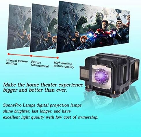 SunnyPro ELPLP87 V13H010L87 Replacement Projector Lamp Compatible with Epson BrightLink 536Wi EB-520 CB-530 CB-535W CB-536Wi EB-C745XN CB-575W in Saudi Arabia