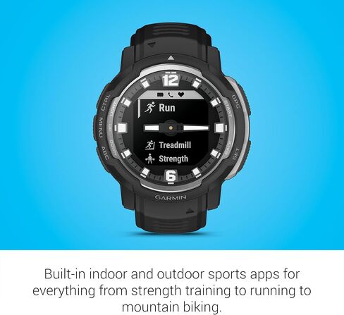 Garmin Instinct® Crossover Solar, Hybrid Smartwatch, 45mm, Graphite | Solar Charging, Thermal & Shock Resistant, Long Battery Life, Accurate Analog Timekeeping, Built-In Sports Apps in Kuwait