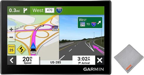 Garmin Drive 53 & Traffic GPS Navigator, High-Resolution Touchscreen, Simple On-Screen Menus and Easy-to-See Maps, Driver Alerts + Playhardest Cleaning Cloth in Saudi Arabia