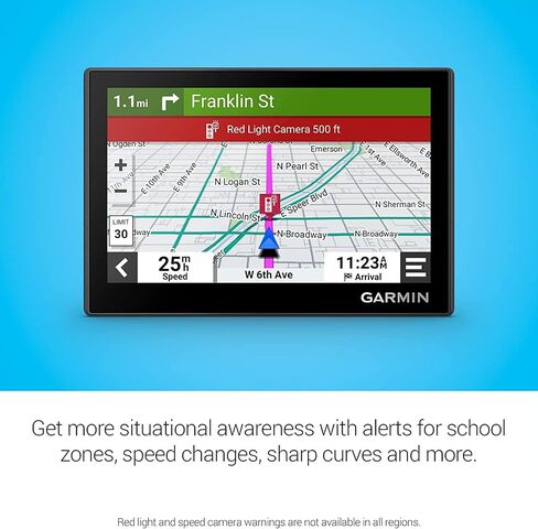 Garmin Drive 53 & Traffic GPS Navigator, High-Resolution Touchscreen, Simple On-Screen Menus and Easy-to-See Maps, Driver Alerts + Playhardest Cleaning Cloth in Saudi Arabia
