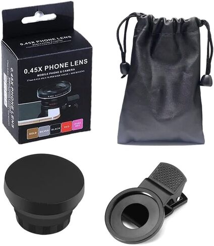 Mcoplus Cell Phone Camera Lens 2 in 1 Clip-on Lens Kit 37mm 0.45X 49UV Super Wide Angle & Macro Phone Camera Lens for iPhone and Android Smartphones Cell Phones in Saudi Arabia