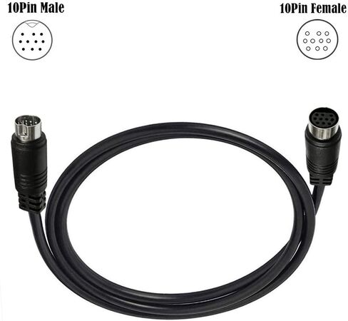 كابل تمديد Traovien Mini DIN 10 Pin، كابل صوت Mini-DIN 10 Pin ذكر إلى أنثى لجهاز استقبال التلفزيون وجهاز العرض وجهاز استقبال الصوت والفيديو وما إلى ذلك (Mini 10Pin ذكر إلى أنثى 10 أقدام) in Saudi Arabia