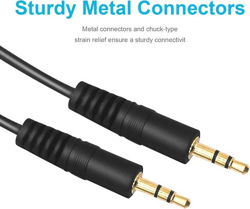 DCEZAEIN 3.5mm Male to Male Stereo Audio Cable for Headphones Car Home Stereo Speakers Tablet Compatible iPhone iPad iPod Echo More - 3FT in Kuwait