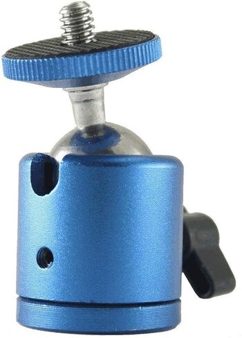 EXMAX 2 PCS Mini Swivel Tripod Ball Head with 1/4" Screw Thread Base Mount 360 Degree Aluminum Alloy Body Rotating Ballhead for DSLR Video Camera Camcorder Mini Projector LED Light Bracket- 2 Pack Red in Kuwait