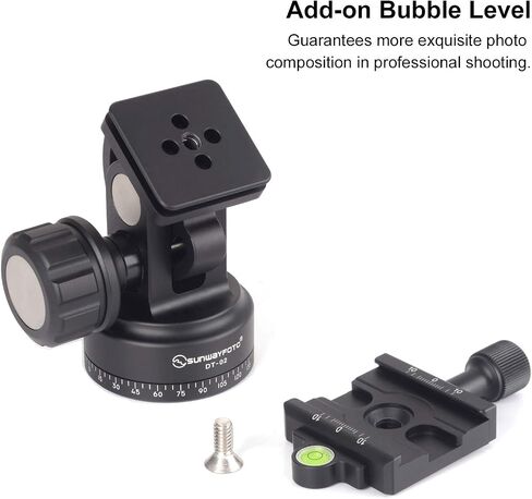 SUNWAYFOTO DT 02D50 2-Way Head Tripod Head Black in Saudi Arabia
