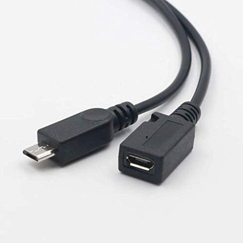 كيبل طاقة او تي جي 2 في 1 من مايكرو USB الى USB متوافق مع فاير ستيك والاجهزة المضيفة وسامسونج وال جي وبلاي ستيشن كلاسيك وعصا البث التلفزيوني من قطعتين in Kuwait