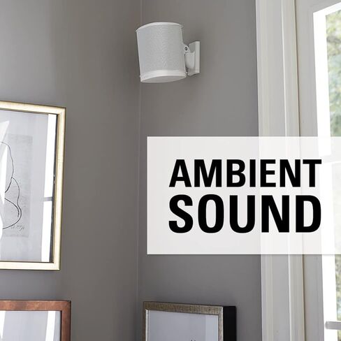 Sanus Adjustable Speaker Wall Mounts Designed for SONOS ONE, Play:1 & Play:3 - Pair (White) in Saudi Arabia