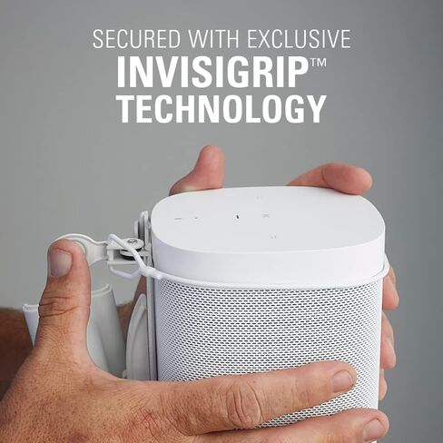 Sanus Adjustable Speaker Wall Mounts Designed for SONOS ONE, Play:1 & Play:3 - Pair (White) in Saudi Arabia