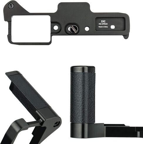 JJC HG-XPRO3 Fuji X-PRO3 Hand Grip, Fuji X-PRO2 Grip, Arca Swiss Type Quick Release QR, Anti Slip Metal Holder Hand Grip, Aluminum Aloy, Compatible with Fujifilm X-PRO3 X-PRO2 X-PRO1 in Saudi Arabia