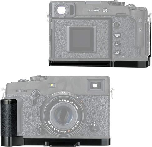 JJC HG-XPRO3 Fuji X-PRO3 Hand Grip, Fuji X-PRO2 Grip, Arca Swiss Type Quick Release QR, Anti Slip Metal Holder Hand Grip, Aluminum Aloy, Compatible with Fujifilm X-PRO3 X-PRO2 X-PRO1 in Saudi Arabia