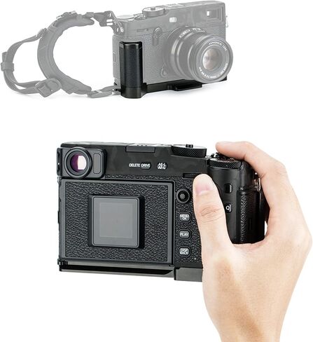 JJC HG-XPRO3 Fuji X-PRO3 Hand Grip, Fuji X-PRO2 Grip, Arca Swiss Type Quick Release QR, Anti Slip Metal Holder Hand Grip, Aluminum Aloy, Compatible with Fujifilm X-PRO3 X-PRO2 X-PRO1 in Saudi Arabia