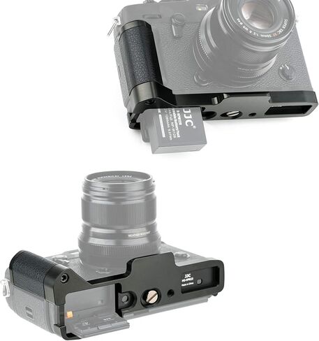 JJC HG-XPRO3 Fuji X-PRO3 Hand Grip, Fuji X-PRO2 Grip, Arca Swiss Type Quick Release QR, Anti Slip Metal Holder Hand Grip, Aluminum Aloy, Compatible with Fujifilm X-PRO3 X-PRO2 X-PRO1 in Saudi Arabia