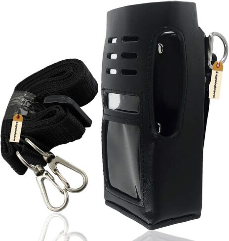 Black Hard Leather Carrying Holder Holster Case with Adjustable Shoulder Strap Compatible for Motorola CB Ham 2 Way Radio GP338 GP339 PRO7450 PRO7350 HT1250 GP328 GP340 Walkie Talkie, by Lsgoodcare in Saudi Arabia