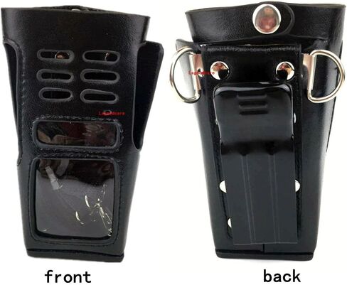 Black Hard Leather Carrying Holder Holster Case with Adjustable Shoulder Strap Compatible for Motorola CB Ham 2 Way Radio GP338 GP339 PRO7450 PRO7350 HT1250 GP328 GP340 Walkie Talkie, by Lsgoodcare in Saudi Arabia