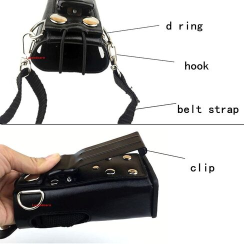 Black Hard Leather Carrying Holder Holster Case with Adjustable Shoulder Strap Compatible for Motorola CB Ham 2 Way Radio GP338 GP339 PRO7450 PRO7350 HT1250 GP328 GP340 Walkie Talkie, by Lsgoodcare in Saudi Arabia
