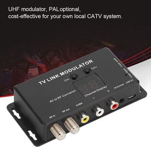 Rf لتحويل المملكة المتحدة Ir 12 × 10 × 3 Tm70 Uhf Tv Link Modulator Av إلى Rf Converter Ir Extender مع عرض القناة in Saudi Arabia