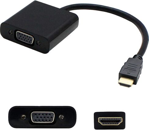 كابل محول AddOn HP H4F02UT#ABA متوافق مع HDMI ذكر إلى VGA أنثى أسود نشط in Kuwait