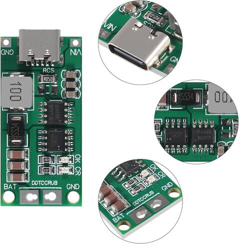 2PCS Multi-Cell 2S 3S 4S Type-C USB Boost Converter to 8.4V 12.6V 16.8V Step-Up Power Module LiPo Polymer Li-Ion Charger Protection Board (2S 2A) in Saudi Arabia