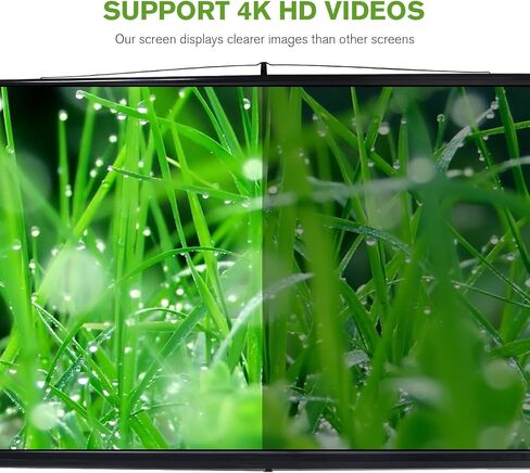 100 Inch Projector Screen Indoor with Stand for Movie Projection, Large 16:9 White Movie Screen, Portable Video Projection Screen for Home Theater, Office Meeting, Outdoor Advertising Camping and etc in Kuwait