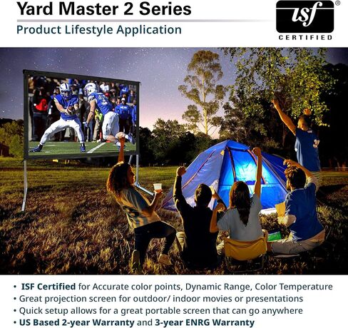 Elite Screens Yard Master Lite, 125-inch Outdoor Projector Screen 16:9 Double Sided Wrinkle-Free Foldable Portable Indoor Movie Projection Screen, | US Based Company 2-Year Warranty,OMS125HLITE in Saudi Arabia
