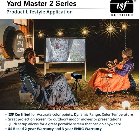 Elite Screens Yard Master Lite, 125-inch Outdoor Projector Screen 16:9 Double Sided Wrinkle-Free Foldable Portable Indoor Movie Projection Screen, | US Based Company 2-Year Warranty,OMS125HLITE in Saudi Arabia