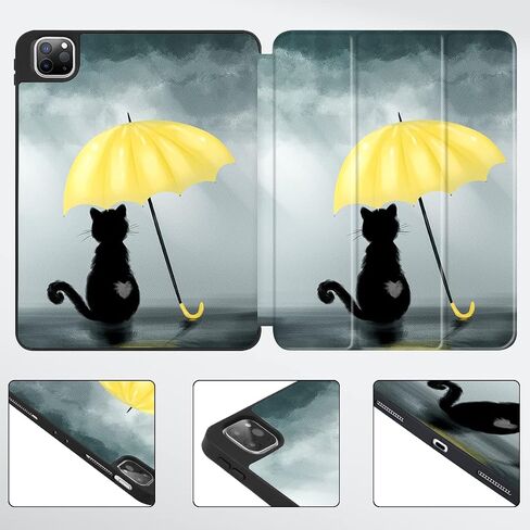 حافظة Tuiklol لجهاز iPad Pro 12.9 2022 2021 الجيل السادس - حامل أقلام رصاص مدمج - حامل ثلاثي الطي - تنبيه/غفو تلقائي، حافظة خلفية واقية ناعمة من مادة TPU لجهاز iPad Pro 2020 2018 مقاس 12.9 بوصة، كتاب تكوين in Kuwait