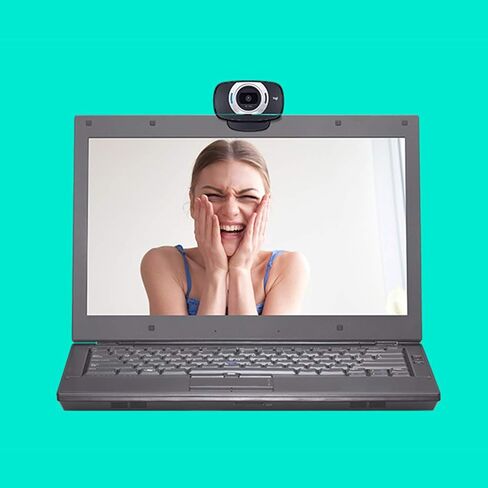 Logitech HD Laptop Webcam C615 with Fold-and-Go Design, 360-Degree Swivel, 1080p Camera in Saudi Arabia