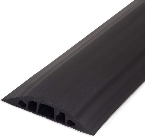 Line Boss 3-Channel Wire Hider, Cord Protector and Cable Organizer for Industrial Cable Management, 4.5 in. X 5 ft., Black, 6500-5C in Saudi Arabia
