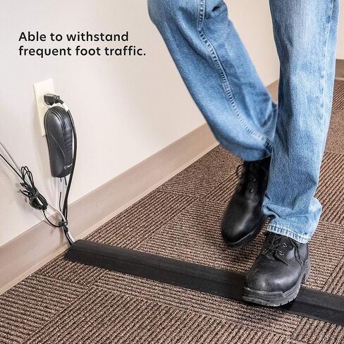 Line Boss 3-Channel Wire Hider, Cord Protector and Cable Organizer for Industrial Cable Management, 4.5 in. X 5 ft., Black, 6500-5C in Saudi Arabia