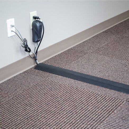 Line Boss 3-Channel Wire Hider, Cord Protector and Cable Organizer for Industrial Cable Management, 4.5 in. X 5 ft., Black, 6500-5C in Saudi Arabia