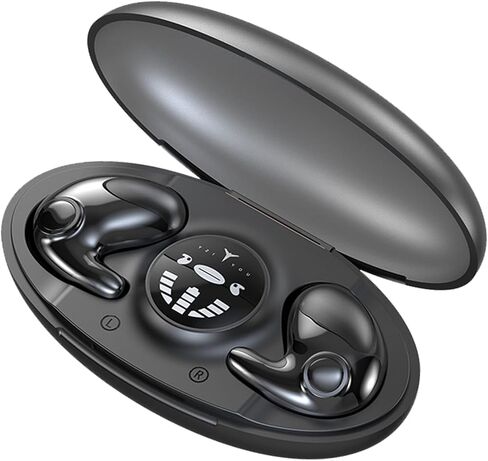 سماعات أذن Loluka غير مرئية تعمل لمدة 24 ساعة، سماعات أذن بلوتوث صغيرة، سماعات أذن لاسلكية حقيقية، ستيريو هاي فاي موسيقى IPX4 مقاومة للماء، خاصية إلغاء الضوضاء مع حافظة شحن لاسلكية in Kuwait