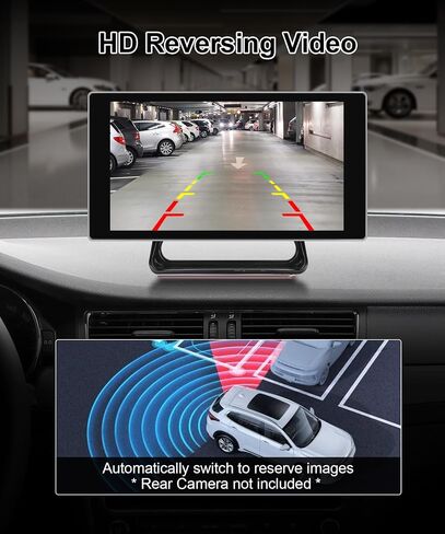 شاشة Apple Carplay المحمولة مقاس 5 بوصات، شاشة CarPlay محمولة تعمل بنظام Android مع كاميرا 4K ومسجل قيادة وتحكم صوتي وبلوتوث وجهاز إرسال FM Siri وستيريو السيارة المحمول in Saudi Arabia