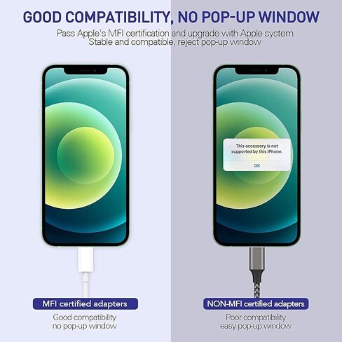 iPhone Headphone Jack Adapter, 2 Pack Lightning to 3.5 mm Earbuds Converter Aux Earphones Cable Audio Connector Cord Compatible with iPhone 12/SE/11/XR/Xs/X/8/iPad/iPod in Kuwait