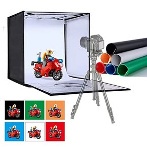 Light Box Photography 24"x24" with 240LED Lights and 4 Color Backdrops Photo Box with Lights, Foldable Light Box with Adjustable Brightness, 3000-6500K Dimmable Portable Picture Box Shooting in Saudi Arabia
