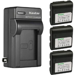 Kastar 3-Pack Battery and AC Wall Charger Compatible with Sharp VL-E750U, VL-E760, VL-E760H, VL-E760U, VL-E765U, VL-E770H, VL-E77U, VL-E780, VL-E780H, VL-E780S, VL-E780U, VL-E785U, VL-E850, VL-E980 in Kuwait