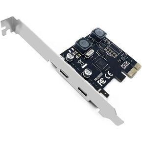 Hoydaa 2 Port PCI-E to USB C 3.0 Expansion Card, 5Gbps Internal PCIE Type-C Hub Converter for Desktop PC Host Card Support Windows 10/8.1/8/7/XP/Vista in Saudi Arabia