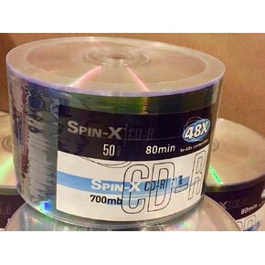 Prodisc Spin-X CD-R 50 حزمة قرص مضغوط فارغ -R فضي لامع 80 دقيقة in Saudi Arabia
