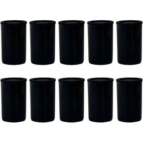 10 Pcs Plastic Film Canister Holder Empty Film Roll Case Camera Reel Containers Small Accessories Storage Organizer with Caps Black in Saudi Arabia