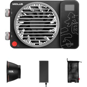 ZHIYUN MOLUS X100 Bi-Color 100W COB Video Light، 385g LED Pocket Light 17317Lux 2700K-6500K CRI 95+/TLCI 97+ مع تطبيق بلوتوث للتحكم في التيار المتردد/تيار مستمر in Kuwait