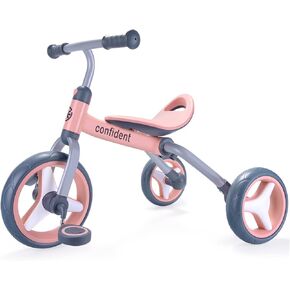YGJT 4 in 1 Tricycle for Toddlers Age 2-5, Folding Kids Trike Tricycles Toddler Bike with Adjustable Seat and Removable Pedal, Baby Balance Bike Ride-on Toys Gift for Baby Boys Girls Birthday in Kuwait