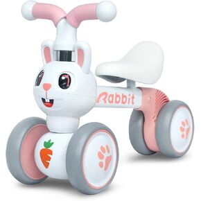 YGJT Baby Balance Bike Toys for 1 Year Old, Birthday Gifts for Boys and Girls, Silent Wheels & Non-Pedal Baby Walker Riding Toys for 10-36 Months Toddlers, Kids First Bike Gifts Spotty Dog in Saudi Arabia