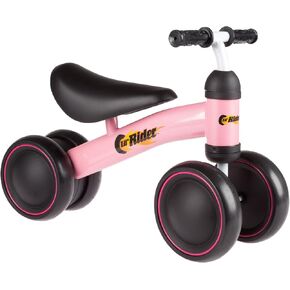 دراجة ثلاثية العجلات ليل رايدر مع مقابض سهلة الإمساك وعجلات مغلقة وبدون دواسات لتعلم المشي للأطفال الصغار والأولاد والبنات (أحمر)، مقاس كبير in Kuwait