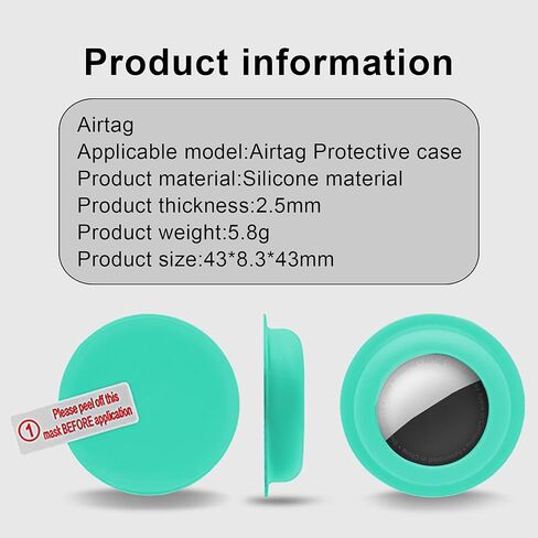 4-Pack for AirTag Holder Adhesive, Silicone Sticker Case Fits Gen 1/2 in Kuwait