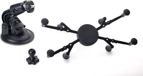 SummitLink X-Clamp مع قاعدة تثبيت بالشفط لطائرة السيارة لأجهزة iPad mini أو iPad Pro 9.7 بوصة أو جهاز اللوحي ذي الحجم المشابه سامسونج جالاكسي in Saudi Arabia