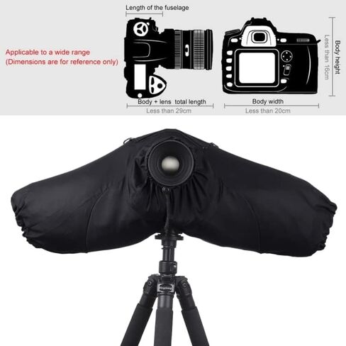 Waterproof Camera Rain Cover,Nylon Rain Resistant Cover Protector for DSLR & SLR Cameras(25.6inch*13.18inch) in Saudi Arabia