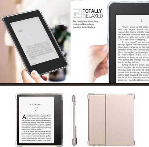 XUYICC Case Fits Kindle Oasis (9th Generation 2017 & 10th Generation 2019 Release) 7“ Transparent, Lightweight Bumper Corners Slim Rubber TPU Back Cover - Clear in Kuwait