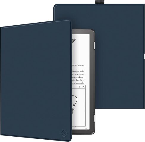 Fintie Slimshell Case for 10.2" Kindle Scribe 2024/2022, Composition Book | Slim Lightweight Book Folio Cover, Premium PU Leather Hard Back Shell, Pen Holder, Magnetic Closure, Auto Wake/Sleep in Kuwait